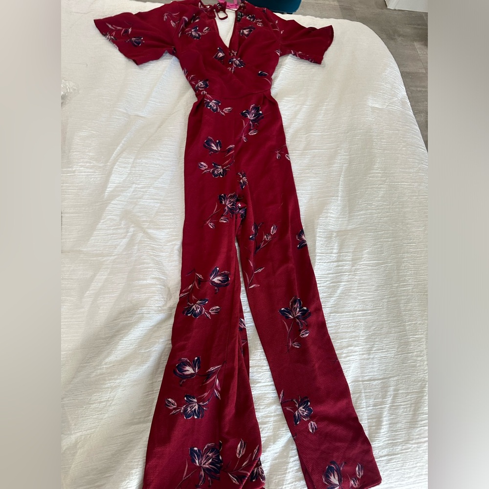 Deep red jumpsuit